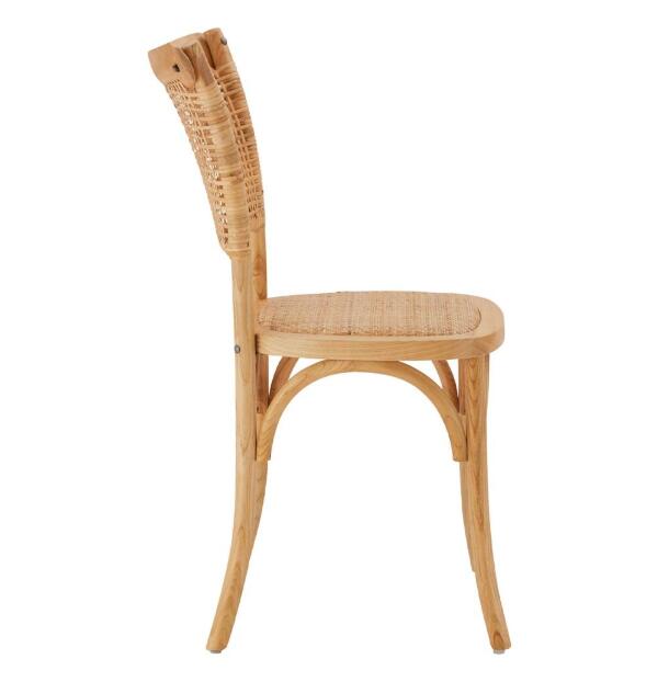 012.Silla de comedor con respaldo de ratán