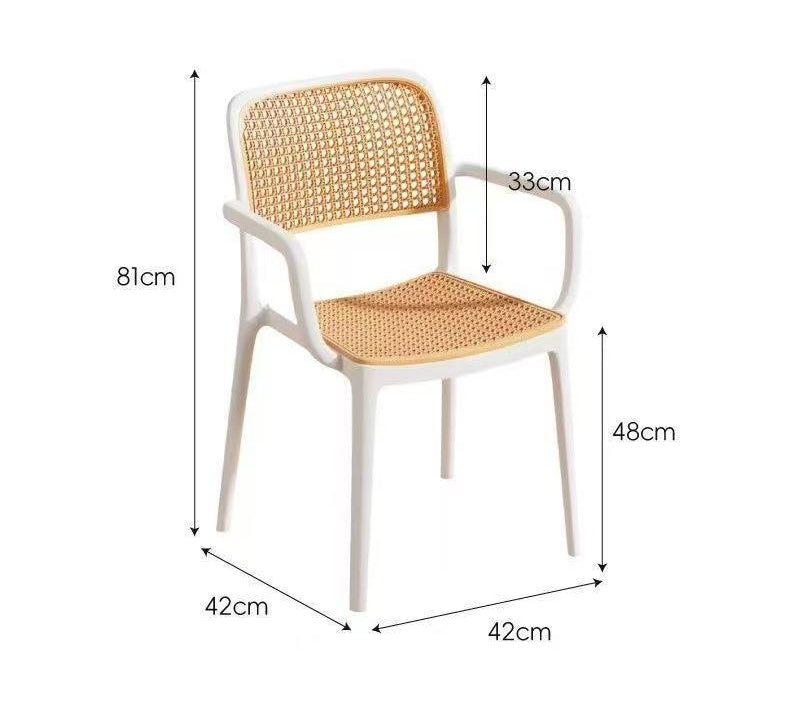 026.Wicker-Style Plastic Chair