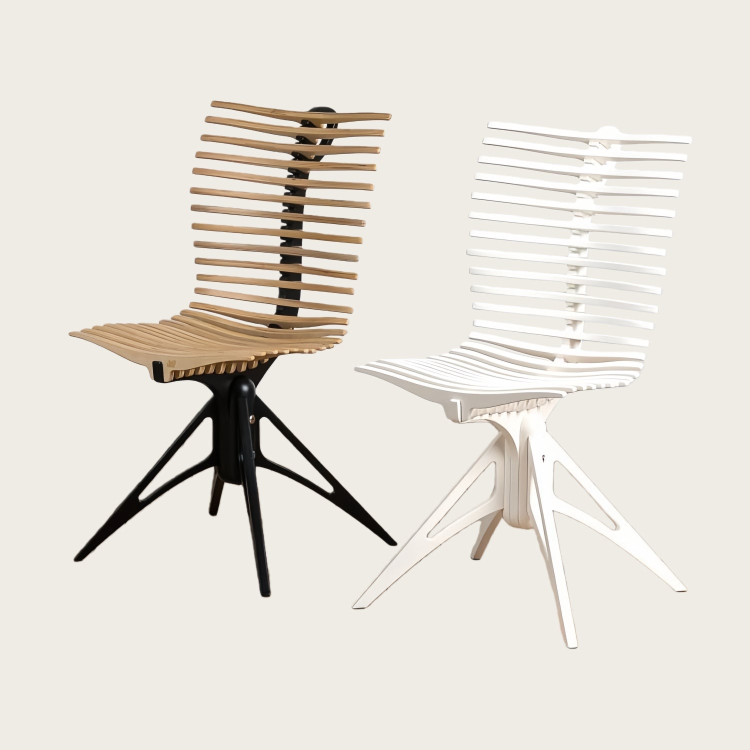 008.Skeleton Chair - Fishbone Chair Wood